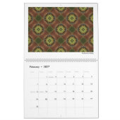 Grüne Sammlung Abstrakte Fraktal 2026 Kalender (Feb 2027)