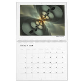 Grüne Sammlung Abstrakte Fraktal 2026 Kalender (Jan 2026)