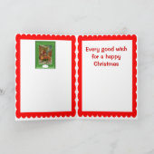 Grüne Sankt Feiertagskarte (Innenseite)