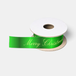 Grüne Satin frohe Weihnachten Satinband