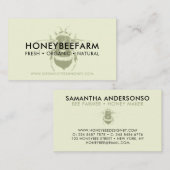 Grüne saubere, einfache Hummel Bienenmilch Visitenkarte (Vorne/Hinten)
