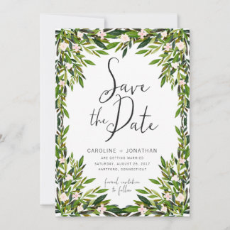 Grüne Save-the-Date-Karte Save The Date