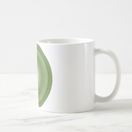 Grüne Saws-Mandala in Tribals Kaffeetasse (Rechts)