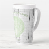 Grüne Scallop-Muschel Latte Tasse (Rechte Ecke)