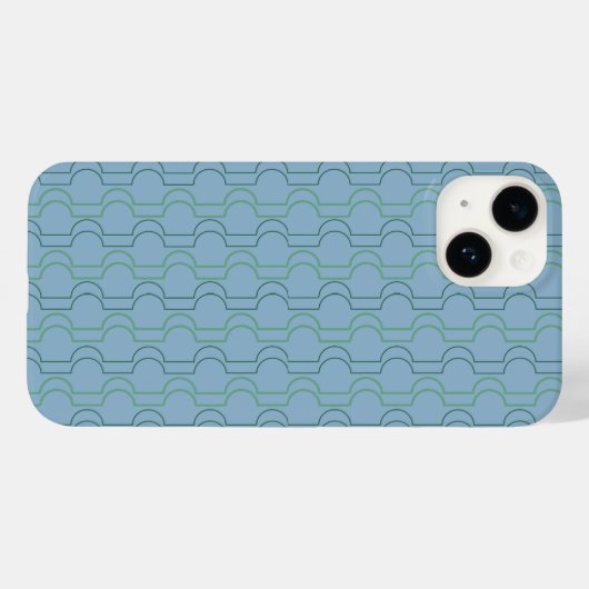 Grüne Scallops Case-Mate iPhone Hülle (Rückseite (Horizontal))