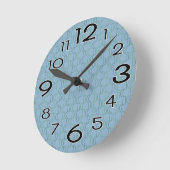 Grüne Scallops Runde Wanduhr (Winkel)