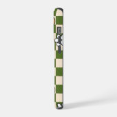 Grüne Schachbrett-Ästhetik-Handyhülle iPhone Hülle (Linke Seite)