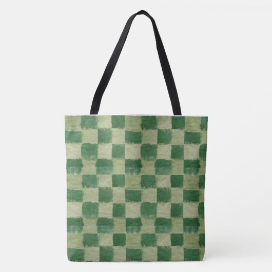 Grüne Schachbretttasche Tasche (Vorderseite)