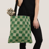 Grüne Schachbretttasche Tasche (Von Nahem)