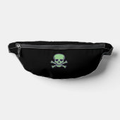 Grüne Schädel Bauchtasche schwarz (Ablage )