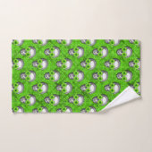 Grüne Schädel und Sonnenblumen, Design 3 Badhandtuch Set (Handtuch)
