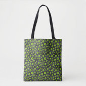 Grüne Schädel und Sonnenblumen, Design 7 Tasche (Vorderseite)
