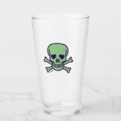 Grüne Schädelglasscheibe Glas (Vorderseite)