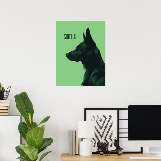 Grüne Schäfer Poster (Heimbüro)