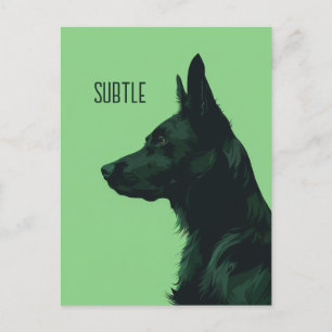 Grüne Schäfer Postkarte