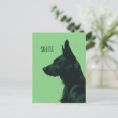 Grüne Schäfer Postkarte (Stehend Vorderseite)