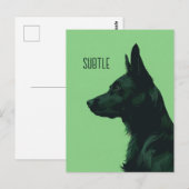 Grüne Schäfer Postkarte (Vorne/Hinten)