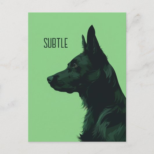 Grüne Schäfer Postkarte (Vorderseite)