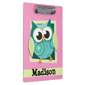 Grüne Schale auf rosa und weiße Streifen Klemmbrett (Rechts)