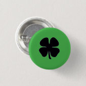 grüne Schaltfläche "Schwarze Klee" Button (Vorne & Hinten)