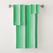Grüne Schattenstreifen Badhandtuch Set (Insitu)