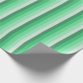 Grüne Schattenstreifen Geschenkpapier (Ecke)