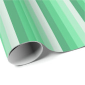 Grüne Schattenstreifen Geschenkpapier (Rolleneckpunkt)