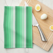 Grüne Schattenstreifen Geschirrtuch (Viertel Falte)