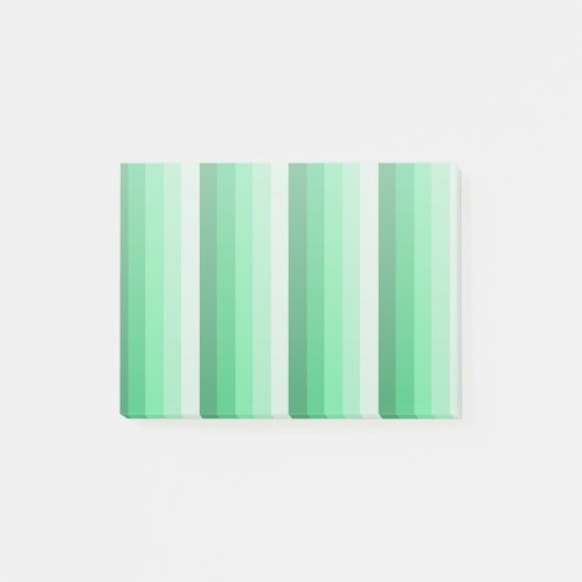 Grüne Schattenstreifen Post-it Klebezettel (Vorderseite)