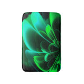 Grüne Schattierungen Stilisierte Blume Half Coroll Badematte (Vorderseite Vertikal)