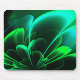 Grüne Schattierungen Stilisierte Blume Half Coroll Mousepad