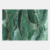 Grüne Schattierungen umwickeln Papierblätter Geschenkpapier Set (Vorderseite)