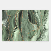 Grüne Schattierungen umwickeln Papierblätter Geschenkpapier Set (Vorderseite 3)