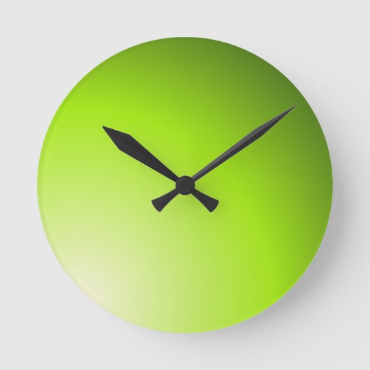 Grüne Schattierungen von Limonen Runde Wanduhr (Vorderseite)