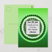 Grüne Scheiben Save the Date, Postkarte (Vorne/Hinten)