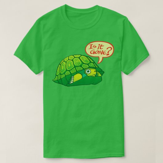 Grüne Schildkröte fragend, wenn ihr OK aus ihrer s T-Shirt (Design vorne)