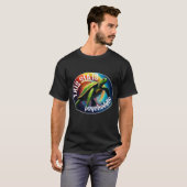 Grüne Schildkröte im astralen Flugzeug schweben T-Shirt (Vorne ganz)