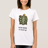 Grüne Schildkröte mit bearbeitbarem Text T-Shirt (Vorderseite)