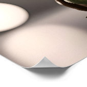 Grüne Schildkröte mit Brille Poster (Ecke)