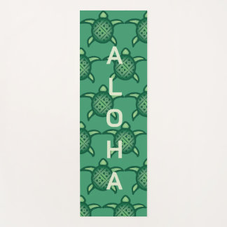 Grüne Schildkröten mit Aloha Yogamatte