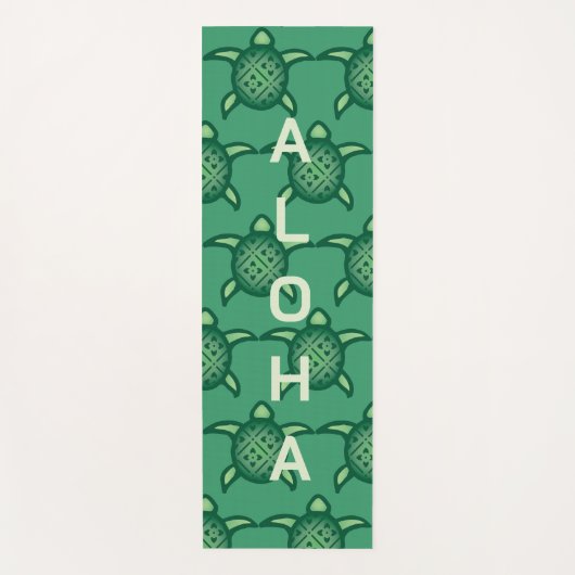 Grüne Schildkröten mit Aloha Yogamatte (Vorderseite)