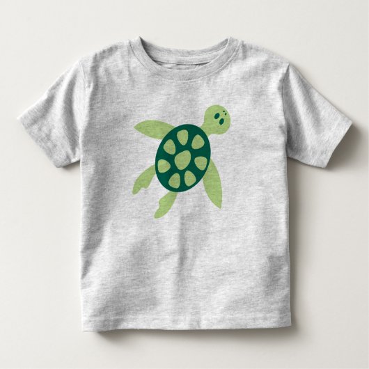Grüne Schildkrötenkunst schwimmen Kleinkind T-shirt (Vorderseite)