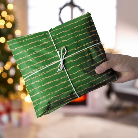 Grüne schimmernde Weihnachten Seidenpapier