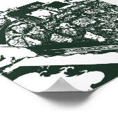 Grüne Schlafzimmerskizze Poster (Ecke)