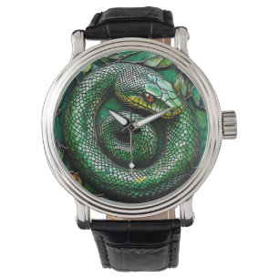 Grüne Schlange Armbanduhr