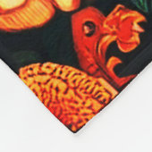 Grüne Schlange Blume Fleecedecke (Ecke)