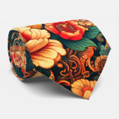 Grüne Schlange Blume Krawatte (Gerollt)
