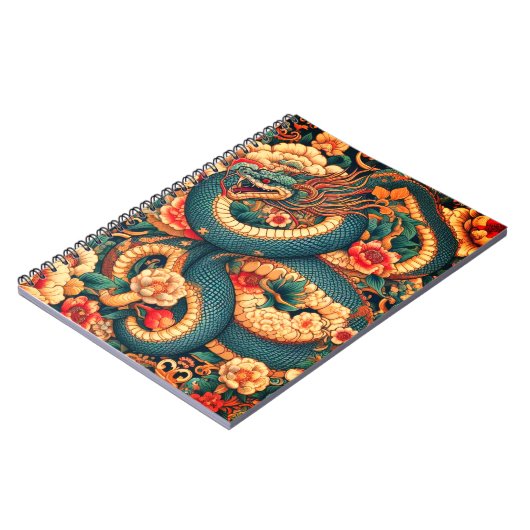 Grüne Schlange Blume Notizblock (Linke Seite)