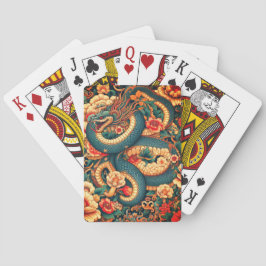 Grüne Schlange Blume Spielkarten