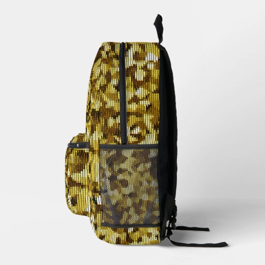 Grüne Schlange digitale Camouflage futuristisch Bedruckter Rucksack (Rechts)